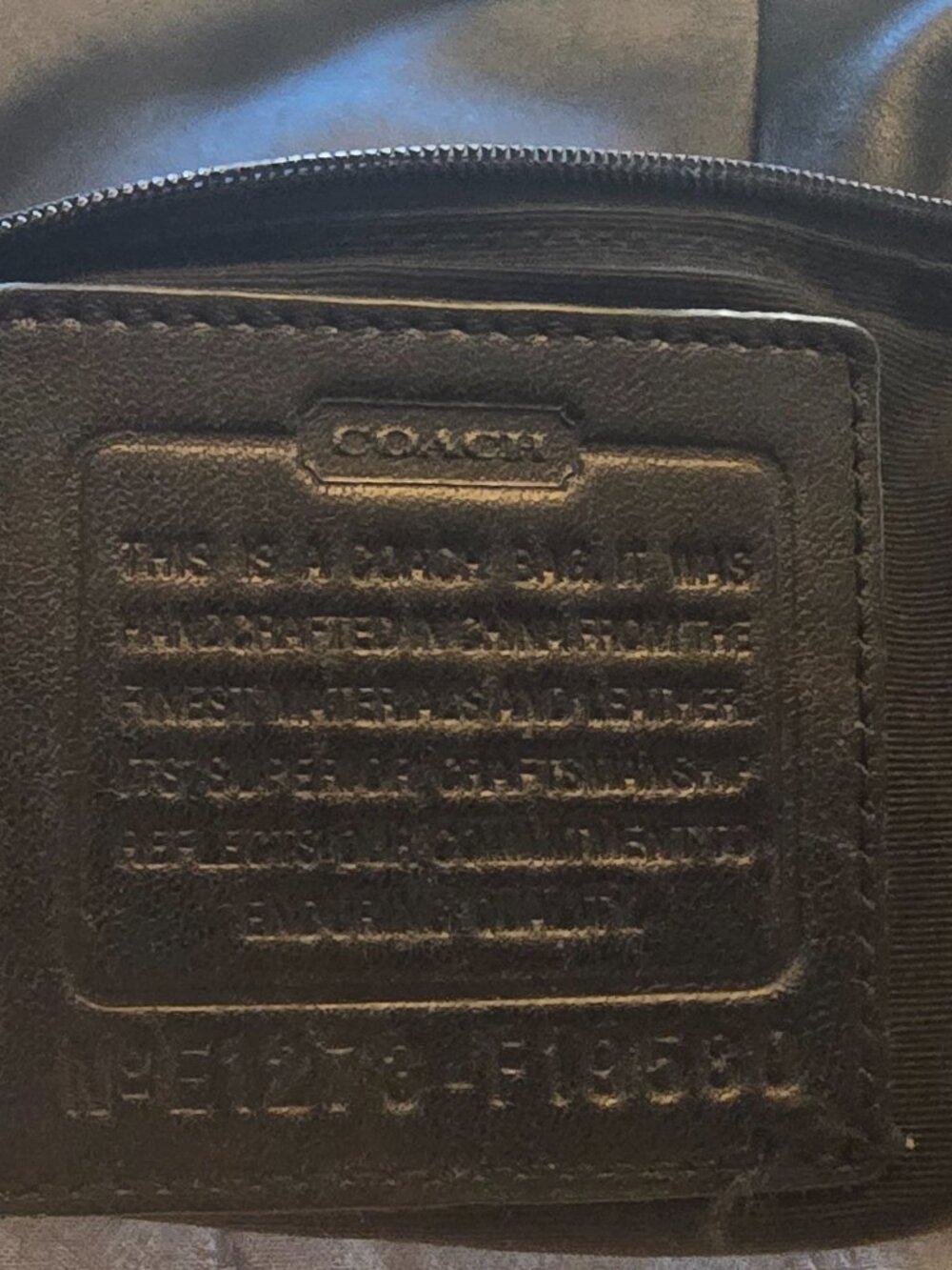 Coach Black Leather w/ Patent Leather Trim Adjustable Strap - Picture 4 of 9